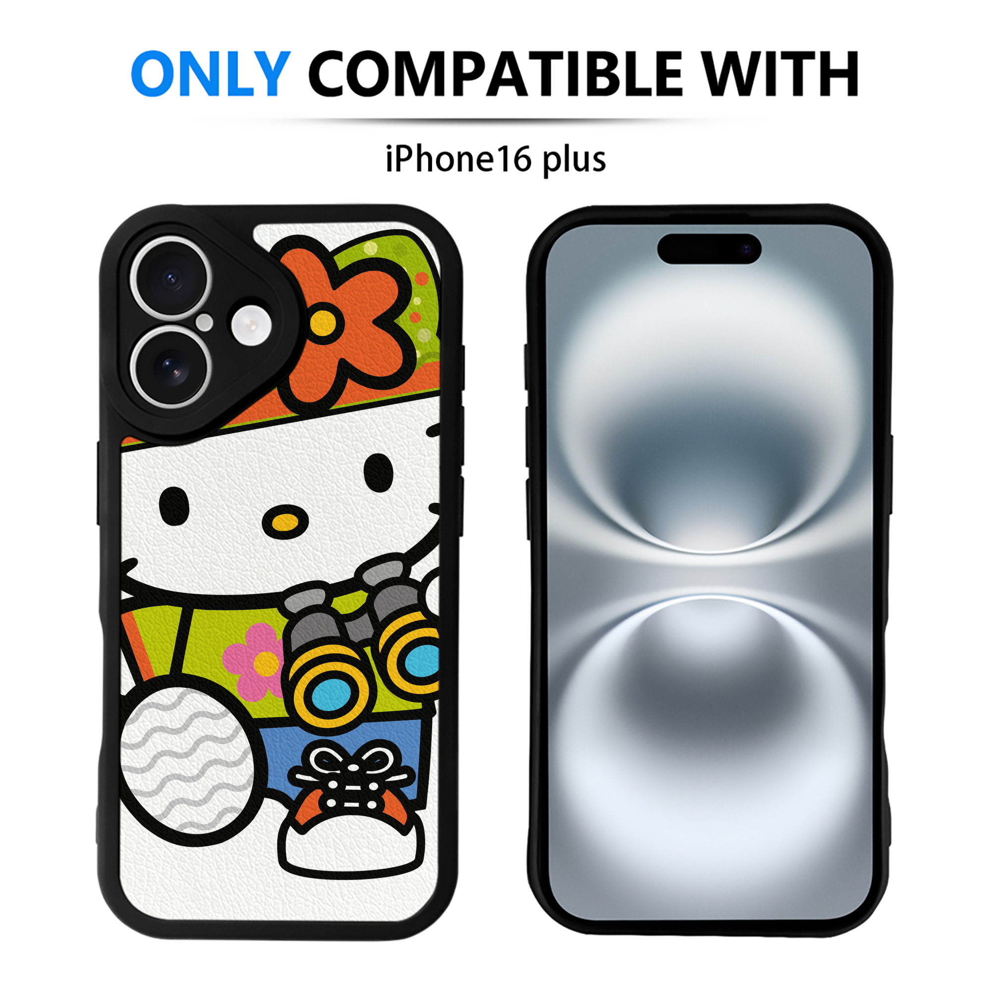 （画像用） Hello Kitty ハローキティ 【iPhone 16シリーズ対応】シリコンスマホケース（レザー調） 材質：シリコン